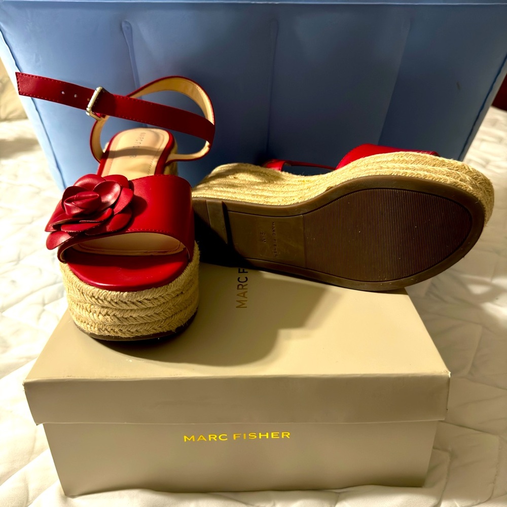 Marc Fisher Red Espadrilles